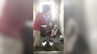 Paying for her son’s Haircut ????‍♂️