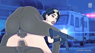 Double Penetration from zombies - Fortnite