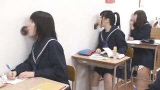 Japanese girls study hard in school - Glory Holes